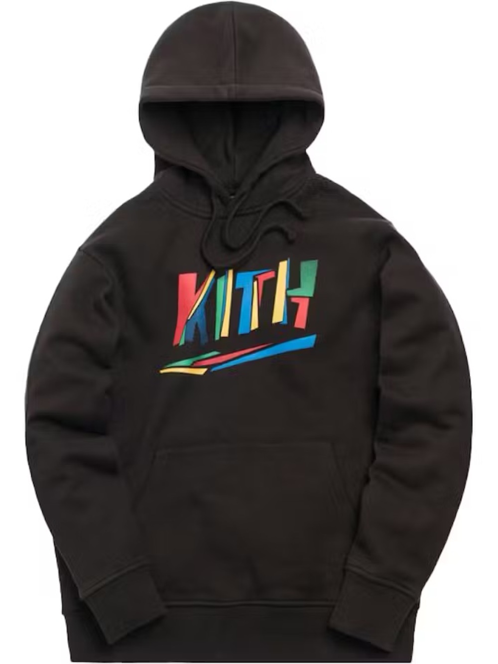 Kith Fractured espresso Hoodie with Multicolor Graphic Logo